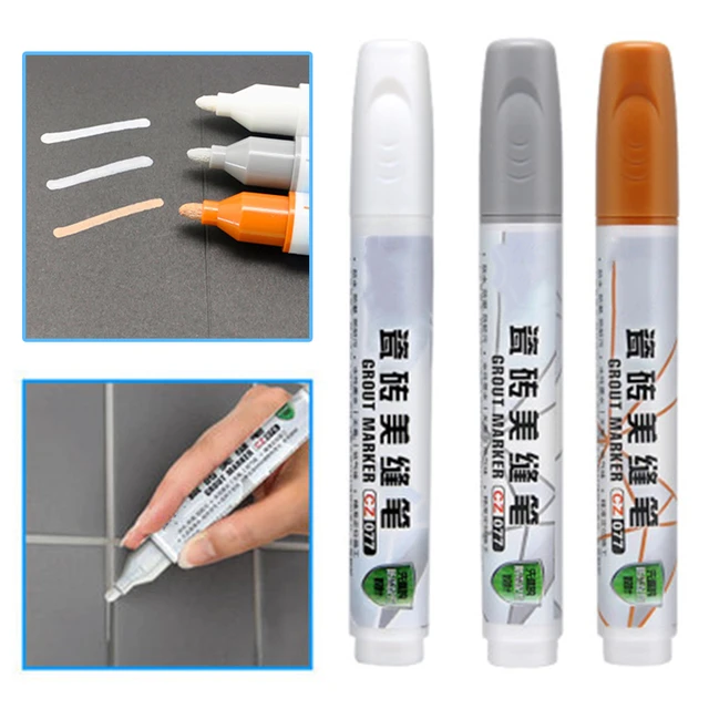 Home Tile Grout Pen Water Resistant Kitchen Instant Tile Repair Anti Mould  Professional Grout Marker White/grey/yellow - Tile Grout - AliExpress