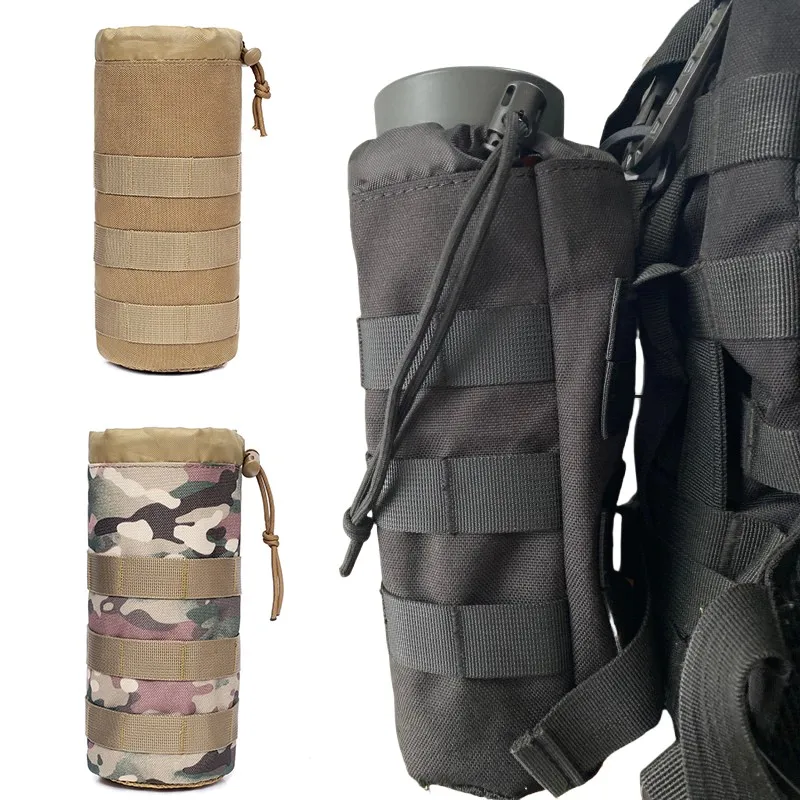 Nylon Water Bottle Bag Pouch Holder for Outdoor Camping Hiking