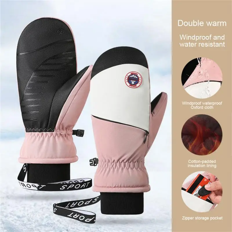 

Ski Gloves Women Warm Winter Waterproof Skiing Snowboard Gloves Snowmobile Riding Motorcycle Outdoor Sports Cycling Snow Glove