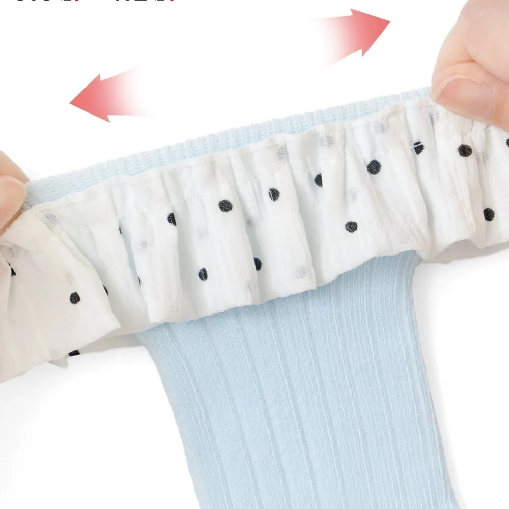 5Colors Toddler Girls Socks Floral Embroidery Mesh Ruffles Socks Dressy Short Socks Baby Spring Summer Princess Socks 0-5T