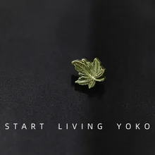  FCXDG 11.5mm Fashion Metal Buttons Sweater Cardigan Shirt Decorative Buttons Gold Maple Leaf Design Handmade DIY Sewing Buttons 