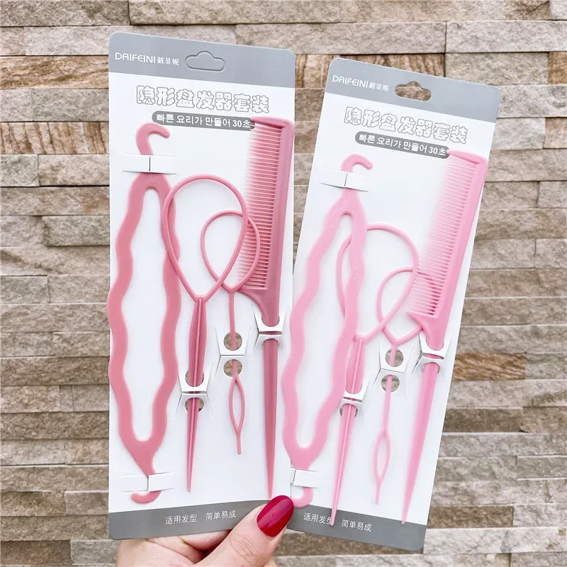 Conjunto de ferramentas de estilo de cabelo mágico hairpin diy cabelo trança acessórios torção bun barrette grampos de cabelo para mulheres cabeleireiro