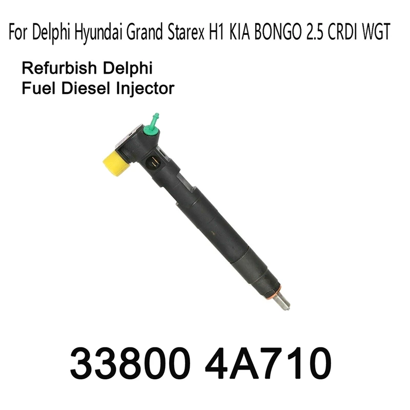 

New Diesel Fuel Injector Nozzle For Delphi Hyundai Grand Starex H1 KIA BONGO 2.5 CRDI WGT 28229873 33800-4A710 Replacement