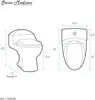 Chateau One-Piece Elongated Toilet Dual-Flush in Glossy Black 1.1/1.6 gpf Soft-Close Quick-Release Toilet Seat 3