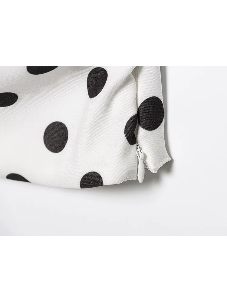 TFMLN Tube Tops For Women Clothes Polka Dot Print Off Shoulder Strapless Sleeveless Tank Top Fashion Slim Club Streetwear