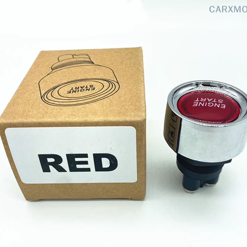 Car Start Button Car Start Stop Button Engine Start Power Button Switch Ignition Switch 12V/24V 22mm