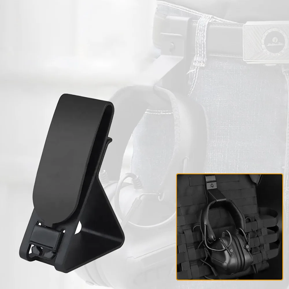 

Tactical Hunting Shooting Accessories Quick Release Headset Hanger Buckle Hook Belt Clip Clamp holder for Outdoor equipment