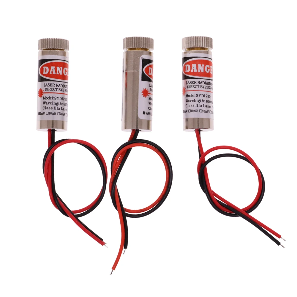 650nm 5mW Red Point / Line / Cross Laser Module Head Glass Lens Focusable Focus Adjustable Laser Diode Head Industrial Class laser module