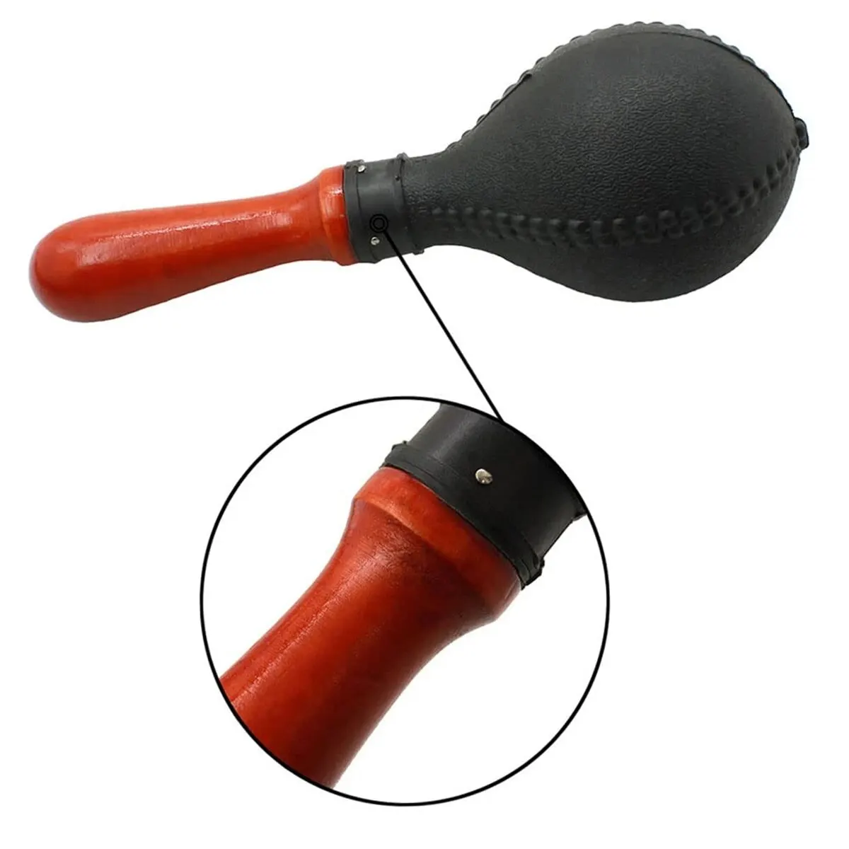 Sand Hammer Percussion Instrument Shakers Rattles 1 Pair with ABS Plastic Shell and Wooden Handles Black Wood Handle Maracas