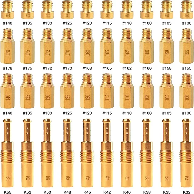 Kit 10 Getti Carburatore Per PWK Keihin - Misure 100-140, In Ottone - Per Moto 125cc E 150cc - Foto 10