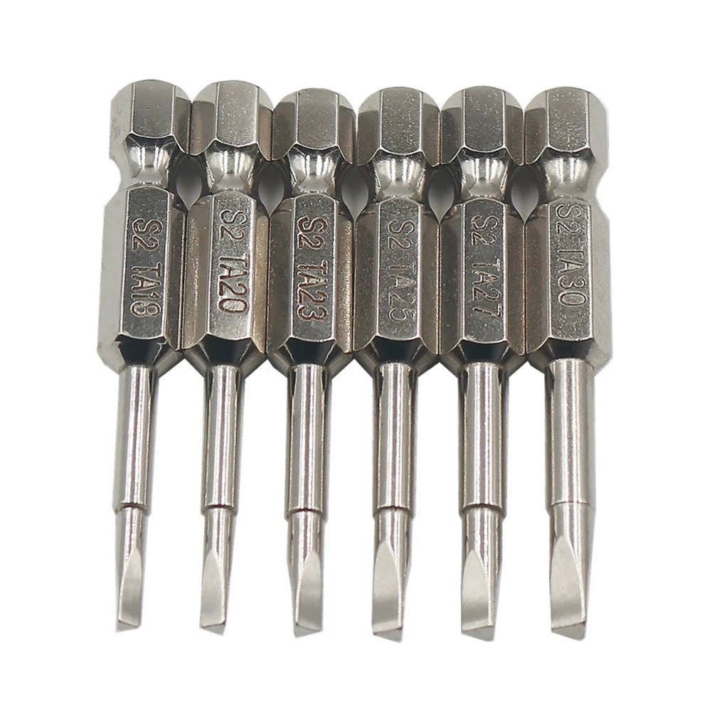 6pcs Magnetic Triangle Head Screwdriver Bits S2 Steel 1/4 inch Hex Shank Screwdriver Bit Set Electric Power Tool Accessories