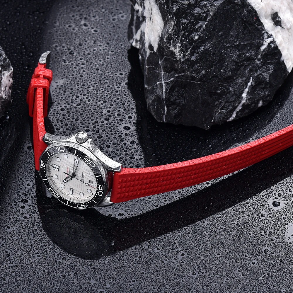 Cinturino Per Orologio Subacqueo In Gomma Morbida, Cinturino In Gomma - Foto 8