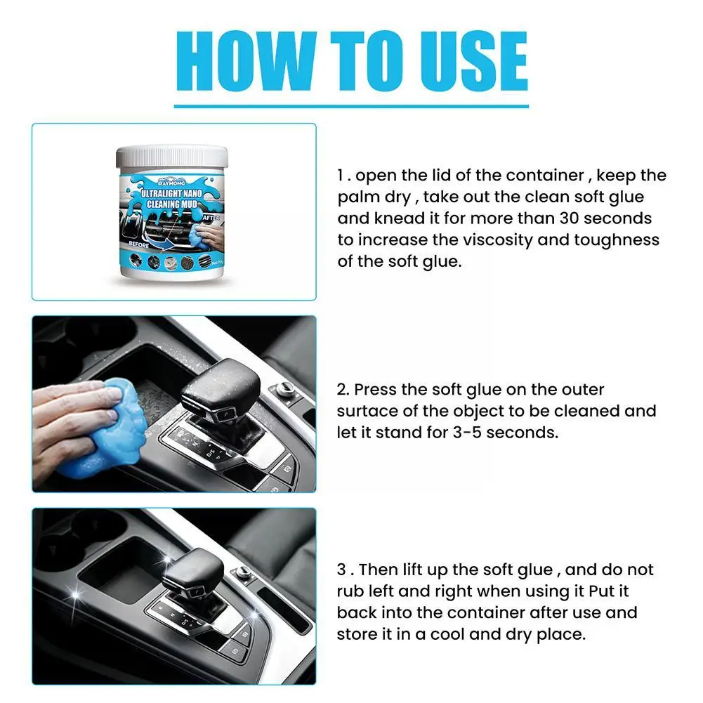 1pc Car Cleaning Soft Gel