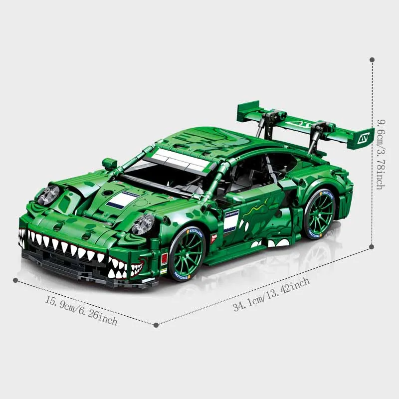 SEMBO 1552pcs Technical Racing Vehicle Assemblage Building Blocks MOC Speed Sports Car Model Bricks Educational Toys Boys Gifts images - 6