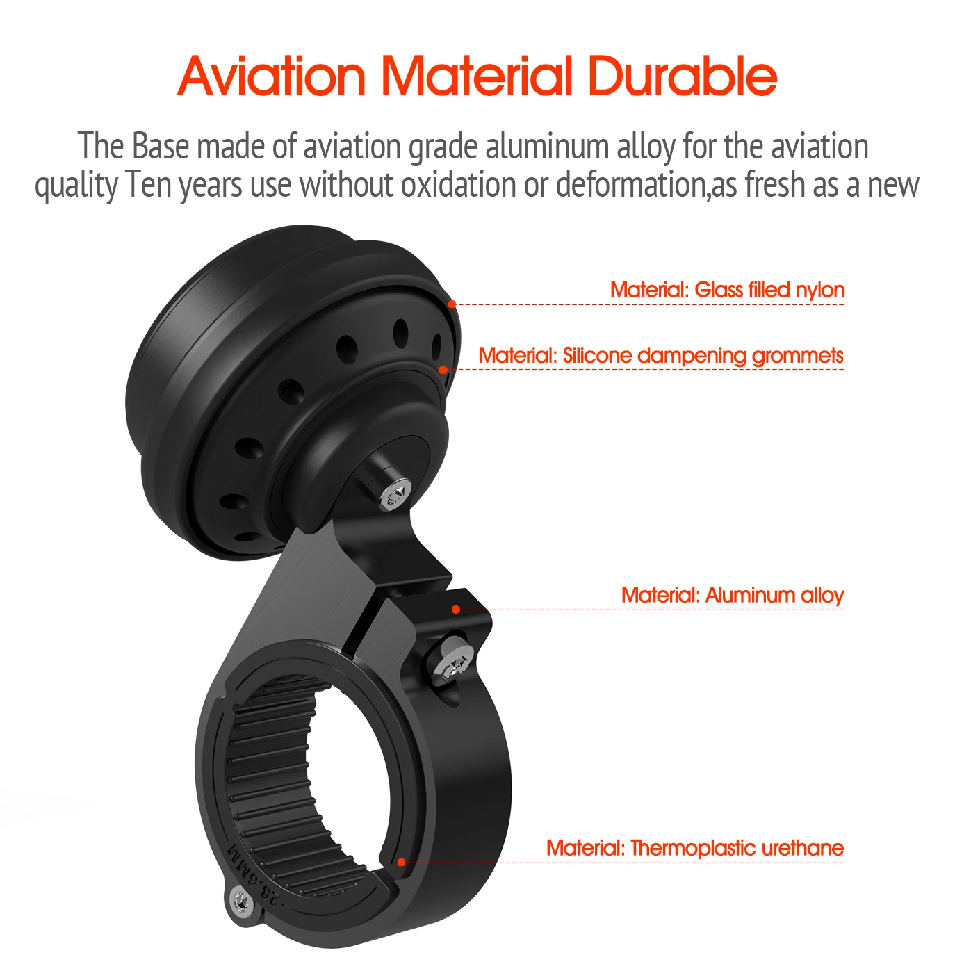 Universal Motorcycle Handlebar Phone Holder with Vibration Dampener Mountain Bike MTB Road Bicycle Motor Aluminum Mount Stand