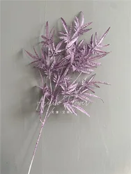 Elegant Purple Floral Arrangements with Artificial Roses and Reed Grass for Weddings and Home Decor (001)