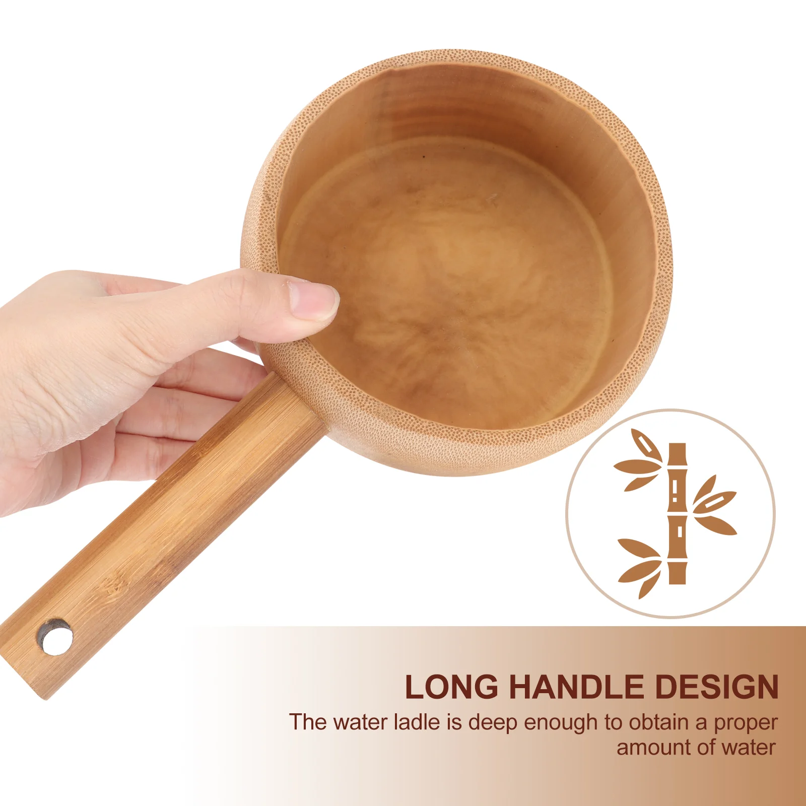 Watering Ladle Bamboo Zen Board Bowl Chimes Creative Scoop Practical Reliable Fold Baby