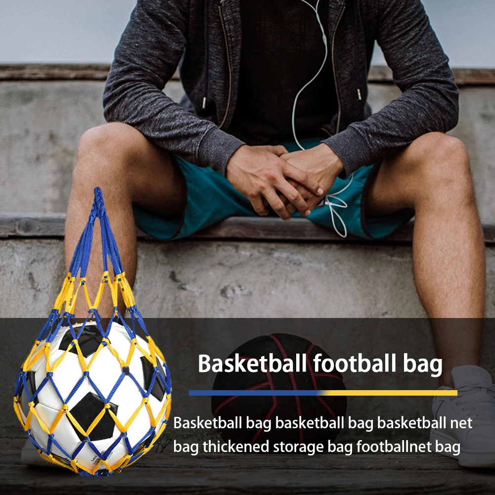 Sports Ball Holder Youth Football Self Trainer Football Net Bag Sports Mesh Equipment for Carrying Basketball Volleyball Soccer