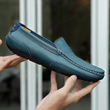 Genuine Leather Breathable Mocasines Casual Loafers Leather Shoes