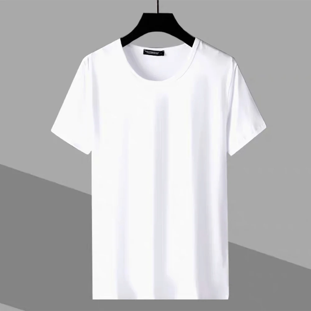 Fashion-Solid-T-shirts-Men-Round-Neck-Tops-Summer-Short-Sleeve-Shirts ...