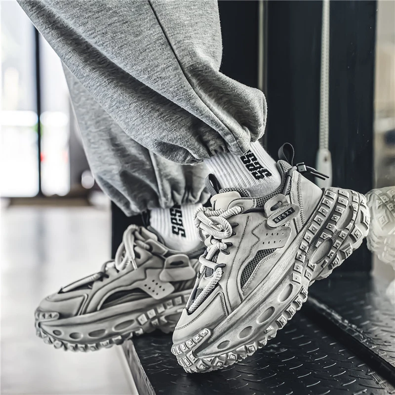 Men Platform Sneakers Vintage Design Skateboard Casual Outdoor Tennis Running Sports Shoes Street Style Lace Up Sneakers 39-44 - Image 5