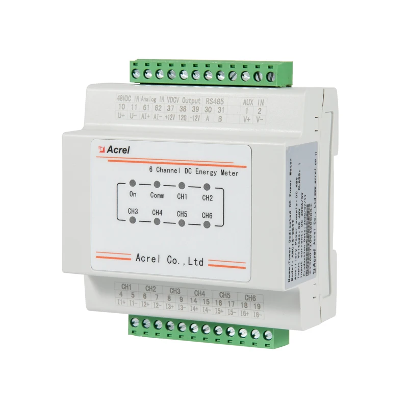 

Acrel AMC16-DETT 48VDC Rated voltage 6 Channels DC Circuits Monitoring Power Meter with RS485 for Base Station