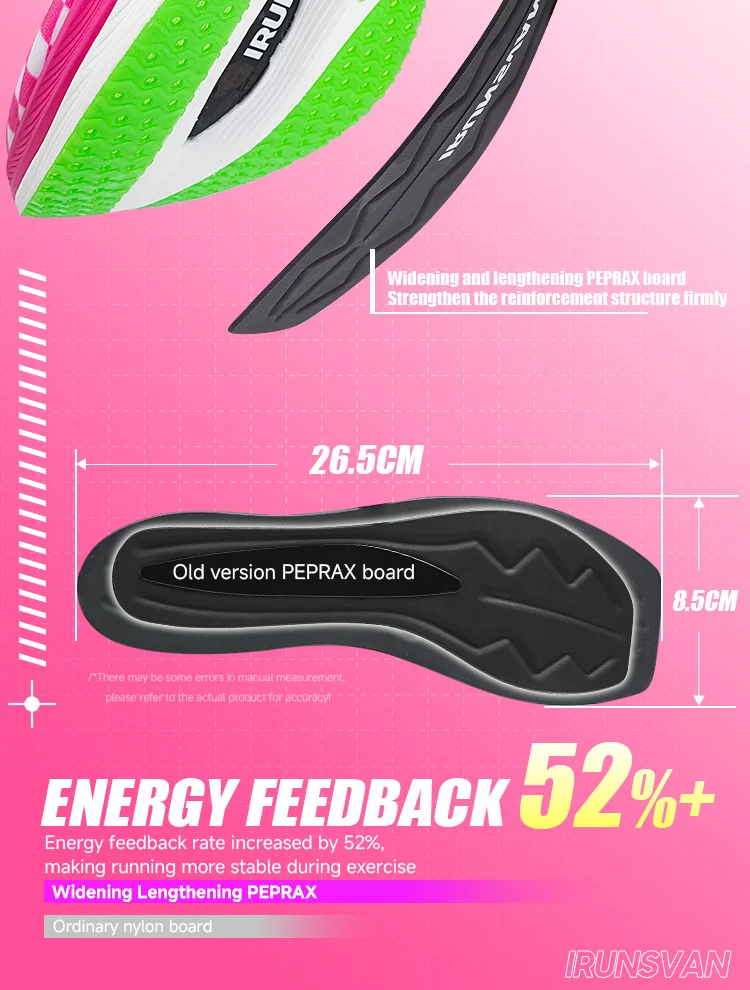2024 Carbon Plate Running Shoes for Men & Women - Lightweight Marathon Racing Shoes with Nylon Plate & Cushioned Sole - IRUNSVAN