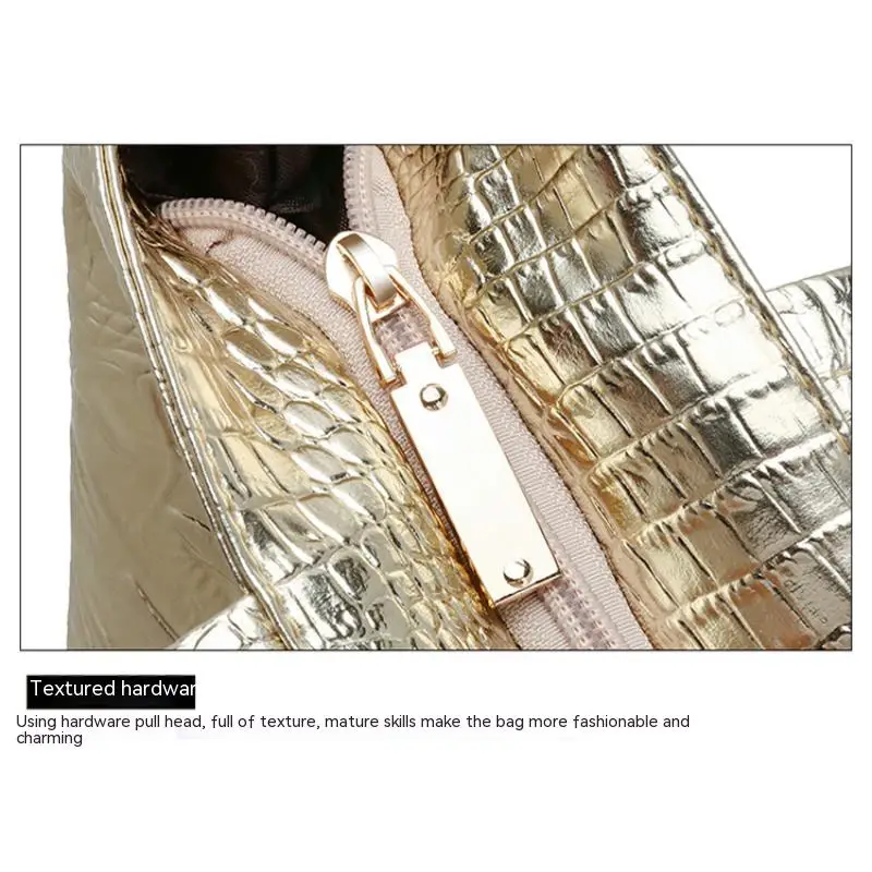 Bags Large Capacity One Shoulder PU Crocodile Pattern HandBag Foreign Trade Fashion Europe shoulder bag ladies handbag underarm bag