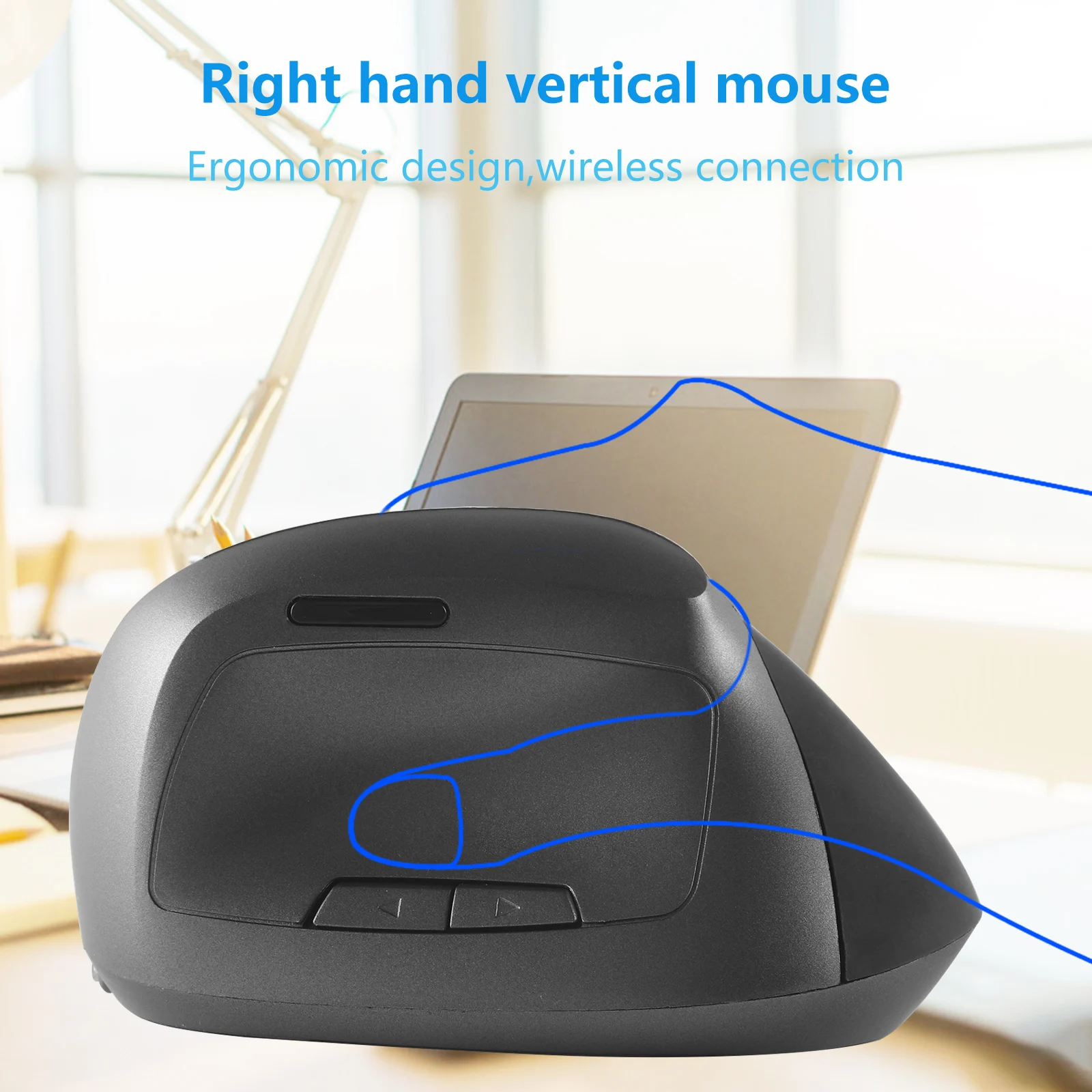 

Ergonomic Vertical Mouse 2.4G Wireless Rechargable Computer Gaming Mice USB Big Hand Optical Mouse For PC Laptop Tablet Desktop