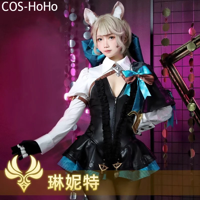 

COS-HoHo Genshin Impact Lynette Magician Game Suit Sexy Lovely Uniform Cosplay Costume Halloween Party Role Play Outfit XS-XXL