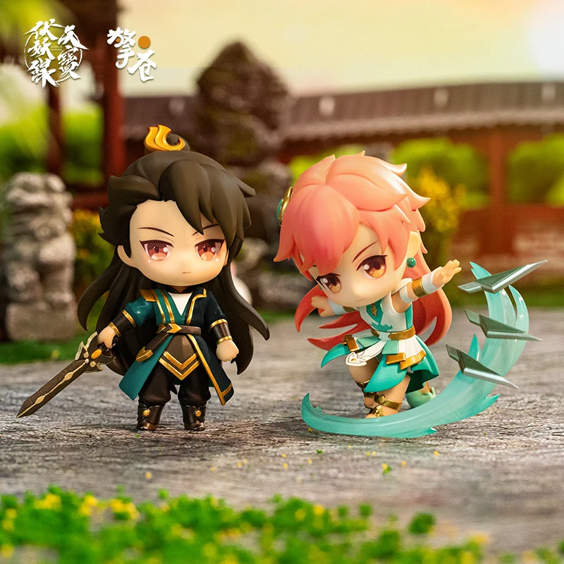 

Tianbao Fu Yaolu Li Jinglong Hongjun Q Version Chinese Style Pvc 8cm Anime Figures Surprise Doll Boys Birthday Gift Cute Model
