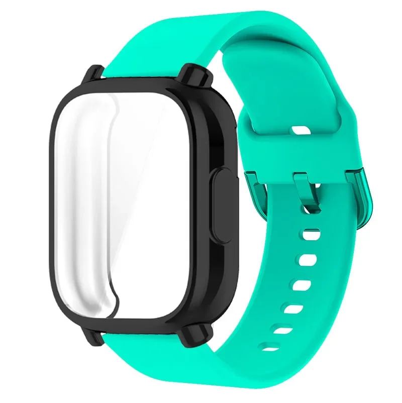 Silicone Strap with Case for Smart Watch, 22mm, Compatible with Watch 5 Active Lite