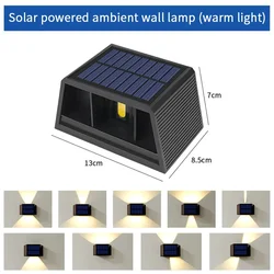 Solar - Powered LED Up and Down Wall Lamp (Warm Light)