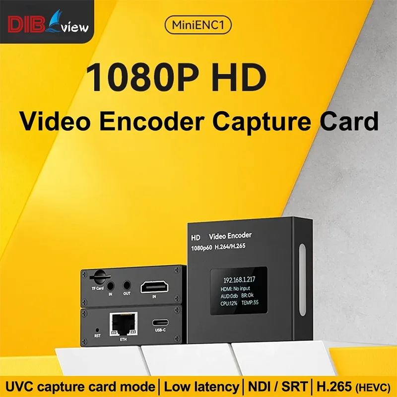 Mini ENC1 H.264 Live Streaming IPTV Encoder H265 IP SRT HLS UDP RTMPs Facebook Broadcast 3