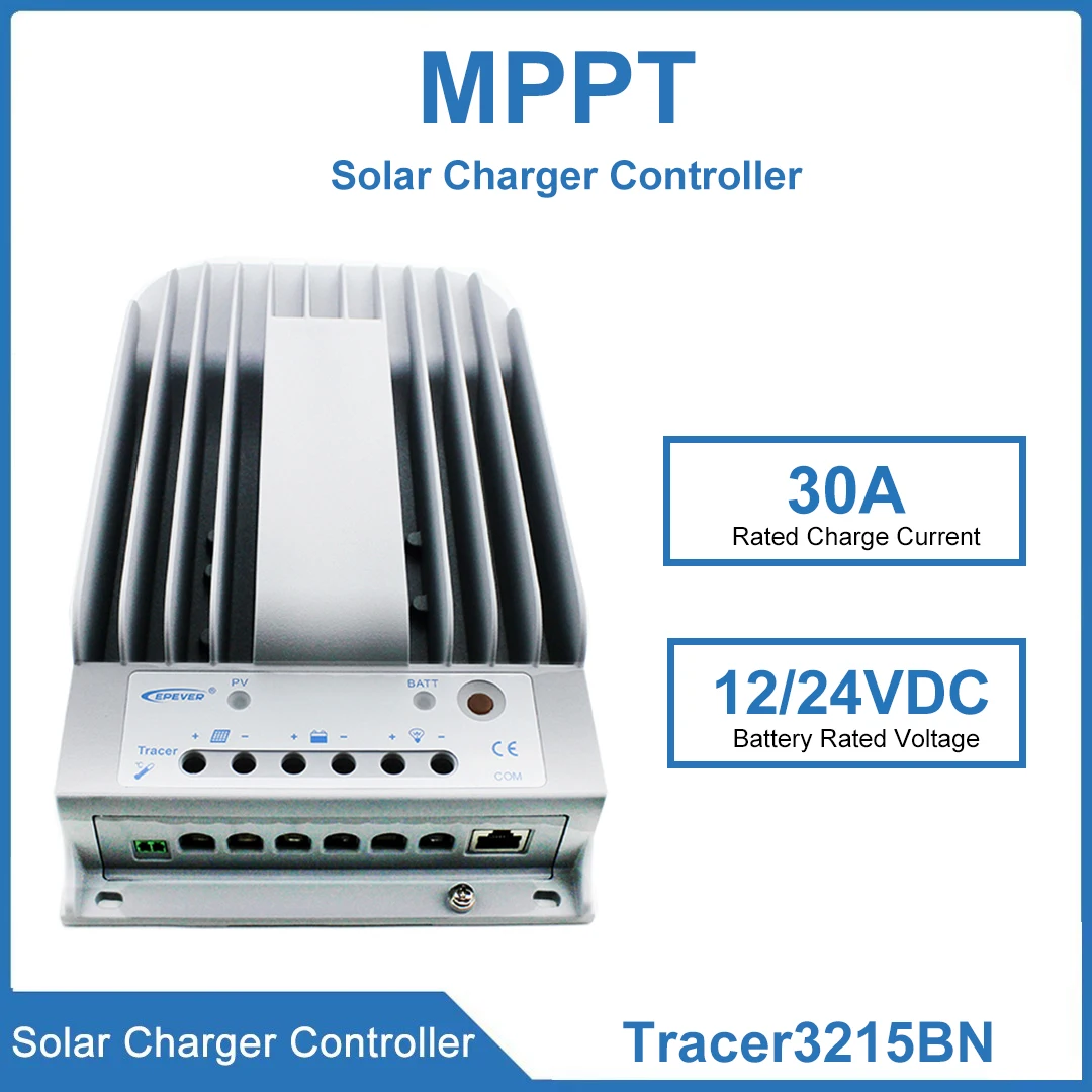 Epever Tracer3215BN 30A MPPT Charge Controller Regulator 12/24VDC Multiple Load