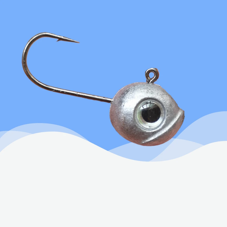 Ajing Soft Fishing Lure Jig Head Worm Hook Rockfish Jighead Ajing