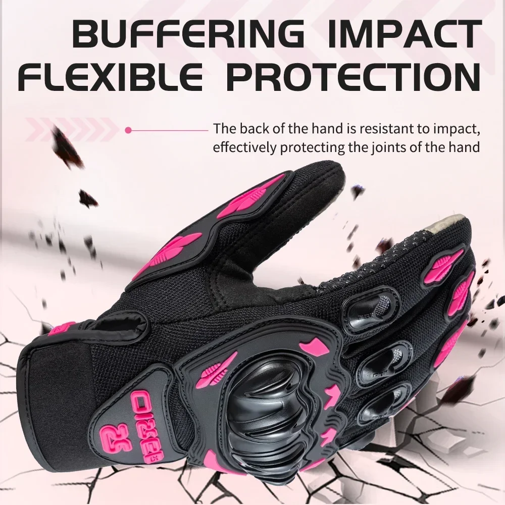 Breathable Full Finger Motorcycle Gloves for Men