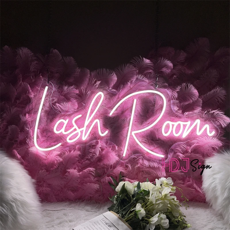  Lash Studio Neon Sign Lashes Room Decor Pink LED Neon