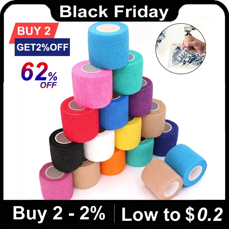 Colorful Athletic Tape Self Adhesive Elastic Bandage Elastoplast Breathable Knee Finger Ankle Palm Sports Protector Pet 4.8m sports tape kinesiology tape