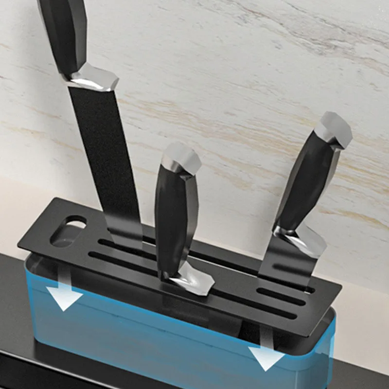 Description Picture 4 of itemBlack Nano Kitchen Sink With Knife Holder Waterfall Faucet Large Single Bowl Accessories Pure Tap Cup Washer Soap Dispenser