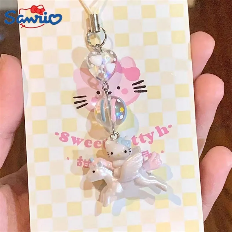 

Kawaii брелок с подвеской в виде модели Hello Kitty, милые женские сумки, брелки, Мультяшные Детские единороги, Kitty