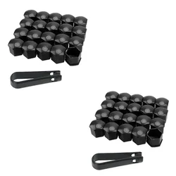 Car Wheel Nut Caps - 20PCS Anti - Rust Protective Covers - 21mm (40pcs  Black)