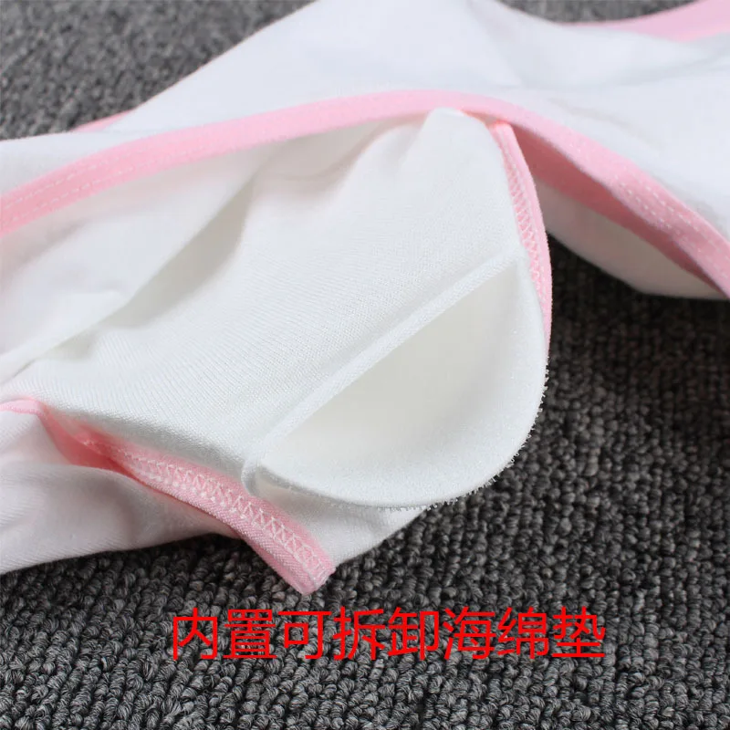 Gift Girl Bra Teen Crop Top Underwear Vest Racerback Puberty Sport Training Bras Letter Streetwear Tube Top New Year 7-14Y