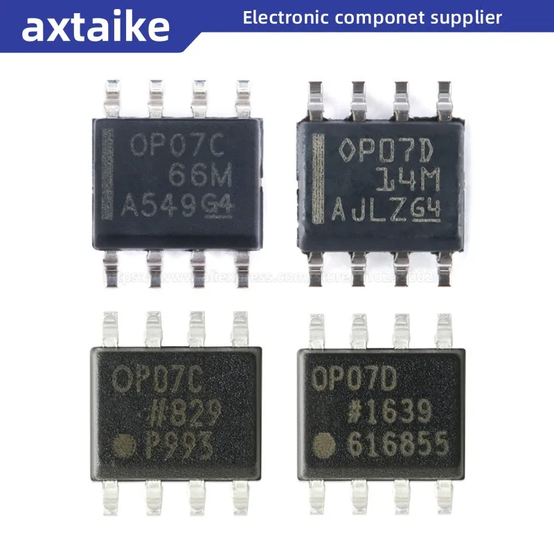 10 Pz Op07 Op07Cp Op07Dp Dip-8 Op07C Op07D Soic-8 Op07Cdr Op07Ddr Op07Csz Op07Drz -Reel7 Amplificatori Operazionali Di Precisione Ic Smd