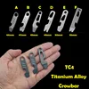 8 IN 1 MINI TC4 Titanium Alloy Crowbar Bottle Opener Graduated scale Hexagon Wrench EDC Outdoor Tools Multifunction Camping Gear