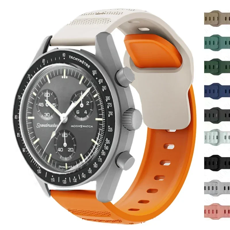Cinturino In Silicone Da 20Mm Per Omega X Swatch Joint Moonswatch Planet Band Bracciale Sportivo A Sgancio Rapido Per Samsung Galaxy Watch 5 4