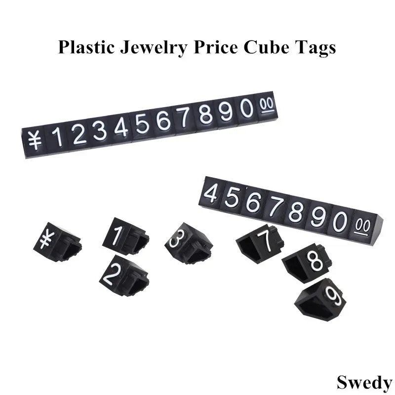 

4x6mm Jewelry Price Display Cube Number Letter Price Tags Adjustable Dollar Pricing Label Display Stand Block Kit