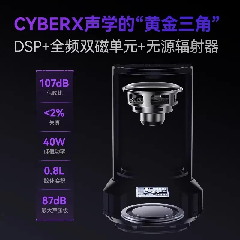 새로운 Edifier CyberX 12 RGB 모드 데스크탑 게이밍 스피커 블루투스 6.0 40W 피크 64mm 드라이버 유선 PC 노트북