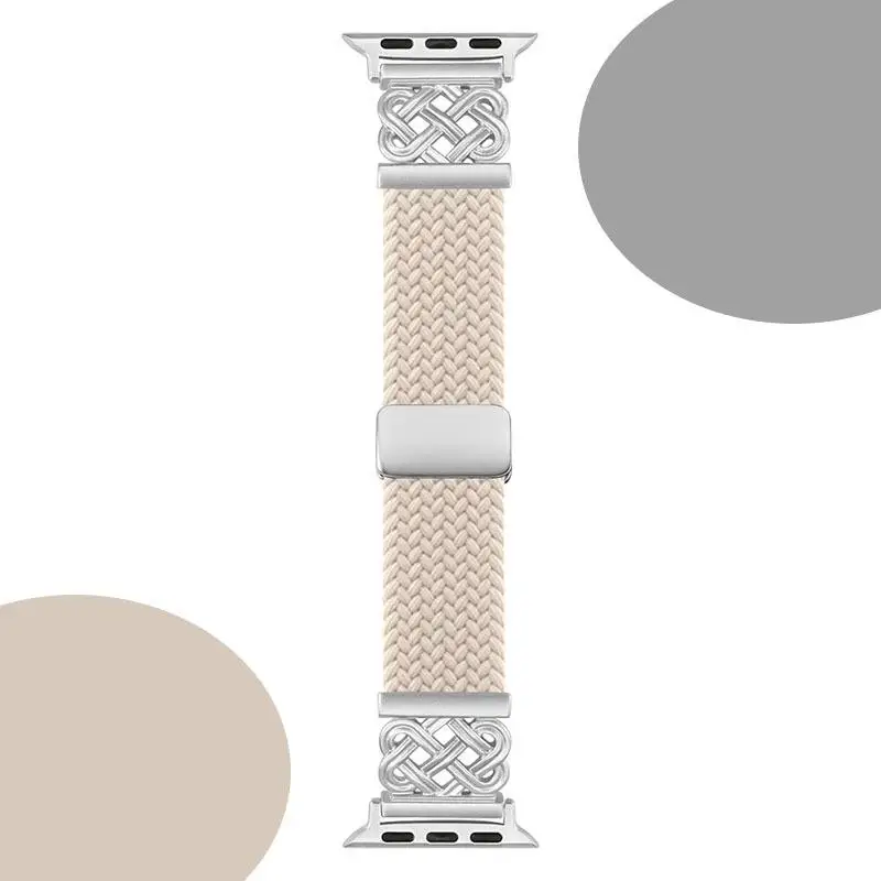 Braided Magnetic Watch Band Bracelet with Strap Adjustment