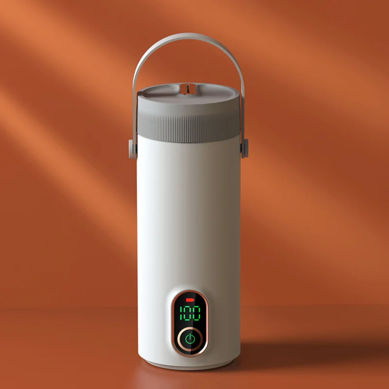 ポータブル電気ケトル,ワイヤレス,充電式,温度制御付き,魔法瓶